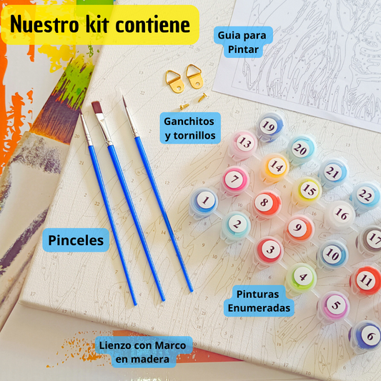 LAGUNA PRIMAVERAL-Kit De Pinturas Por Números 40 x 50cm