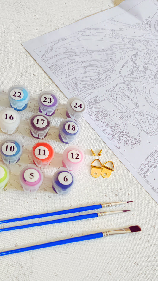 PERRITO-Kit De Pintura Por Números 30 x 30cm