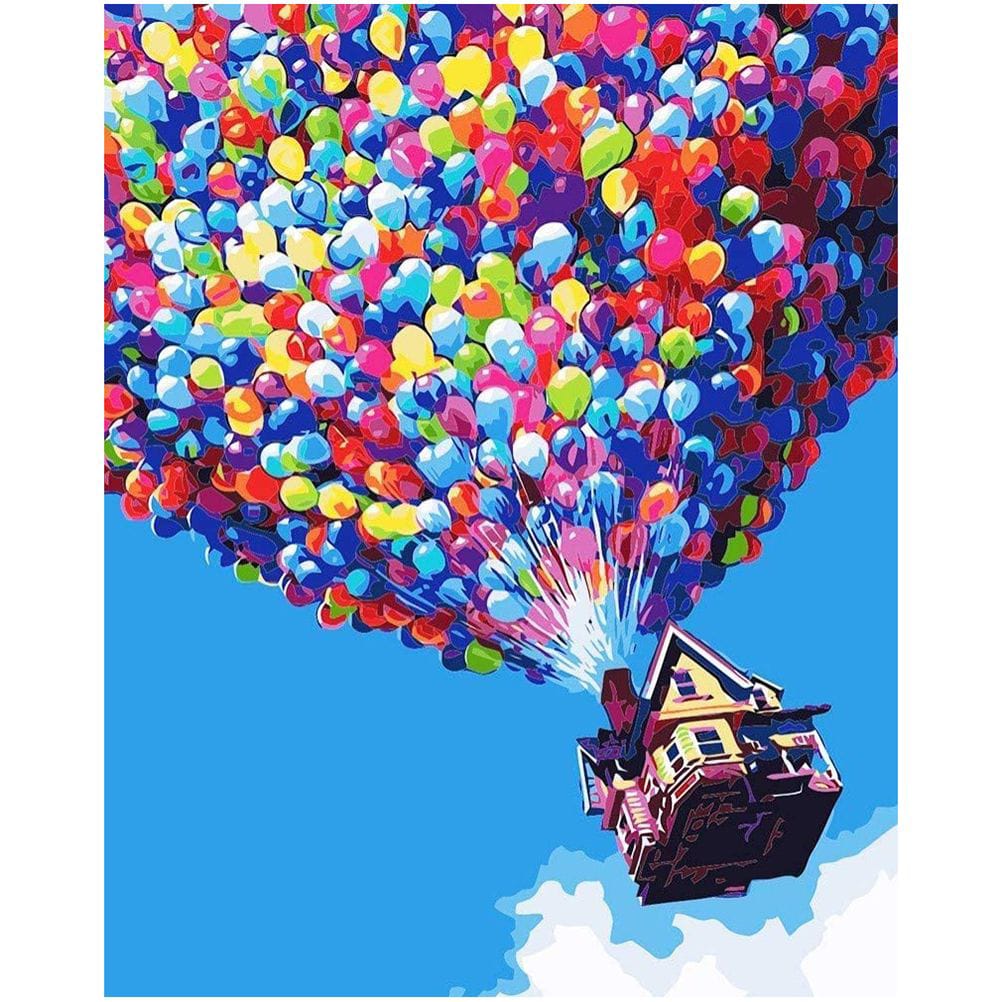 UP LA CASA DE LOS GLOBOS-Kit De Pinturas Por Números 40x50cm