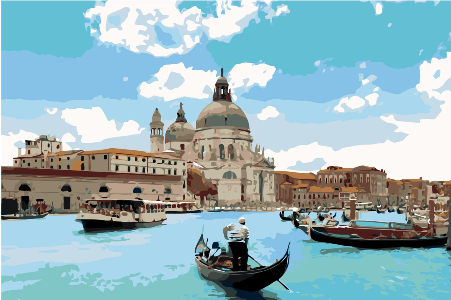 VENECIA-Kit De Pinturas Por Números 40 x 50cm