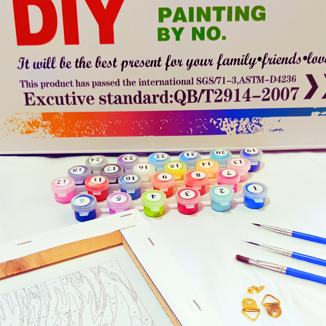 DINOSAURIO-Kit de pintura por números  30 x 30cm